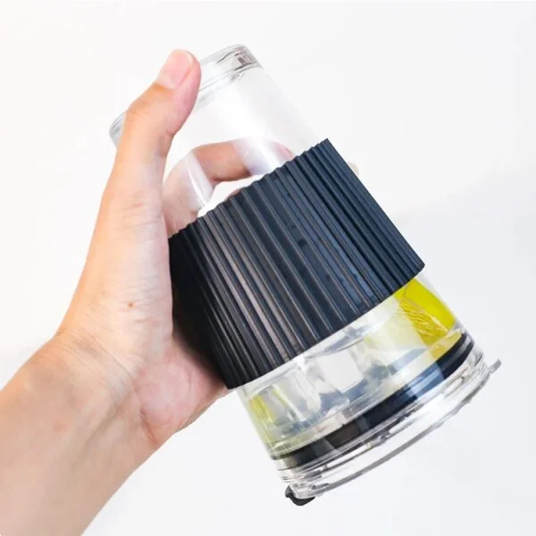 Vaso de vidrio con sorbito de vidrio 450ml