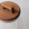 Set x2 frascos de vidrio y madera