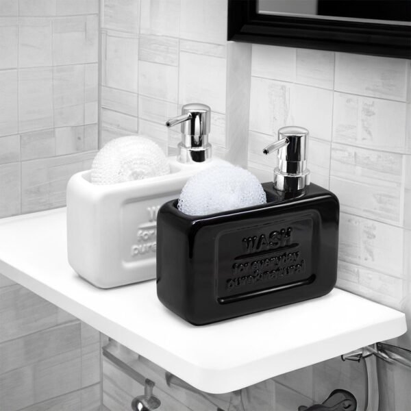 Dispensador de jabÃ³n C/esponja cerÃ¡mica
