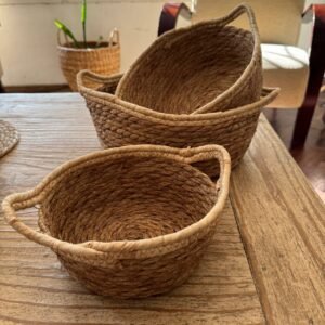 Cestas de fibras naturales set x3