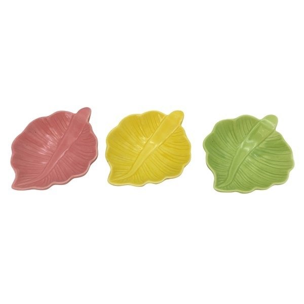 Set x2 Copetinero de cerÃ¡mica hoja