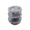 Set x3 tupper de vidrio redondo