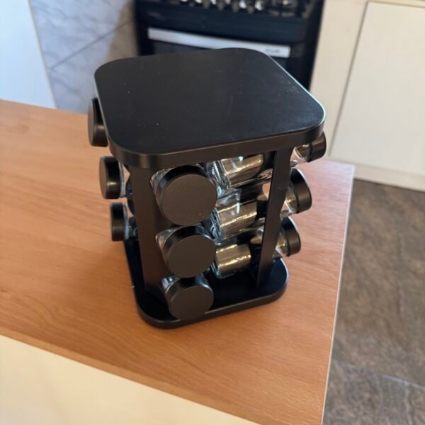 Especiero condimentero negro 12 piezas