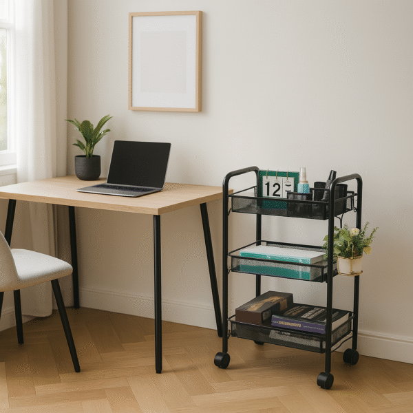 Carro Rejilla 3 Niveles Negro