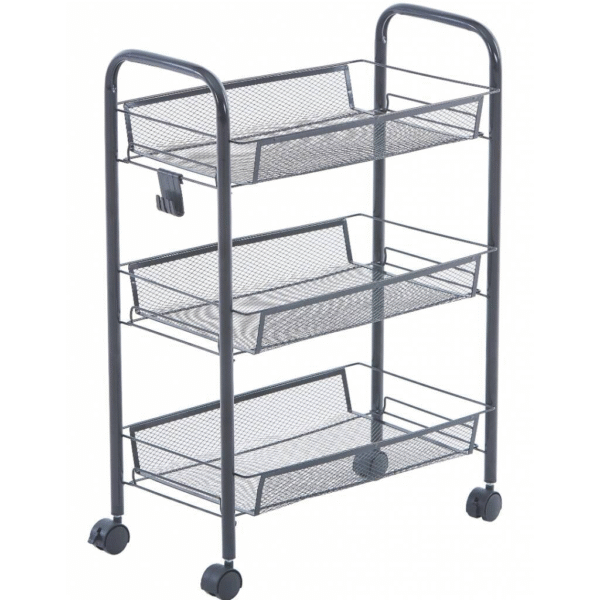 Carro Rejilla 3 Niveles Negro