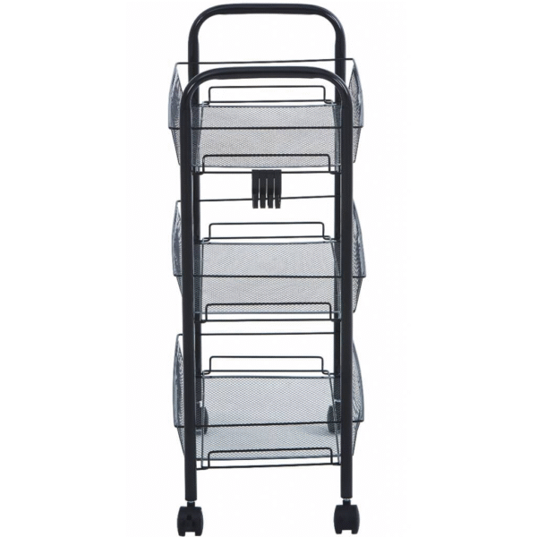 Carro Rejilla 3 Niveles Negro