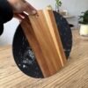 Tabla de picar mármol y madera