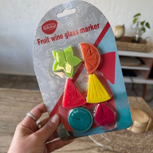 Marcador de vasos frutas