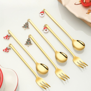 Set x6 cubiertos Navidad