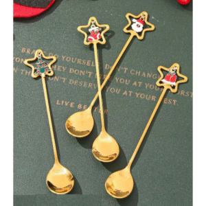 Set x4 cubiertos Navidad