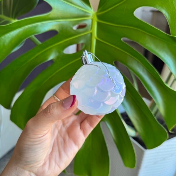 Set x6 bolas de navidad perladas