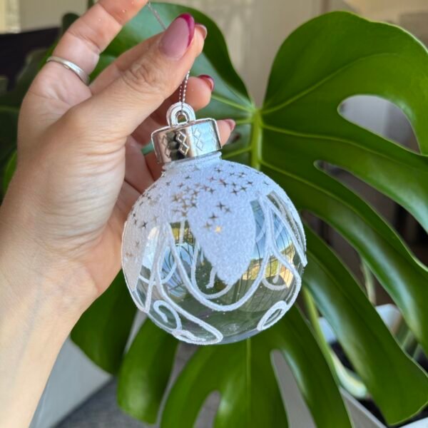 Set x3 bolas transparentes decoradas