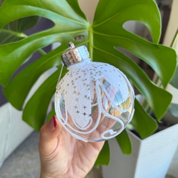 Set x3 bolas transparentes decoradas