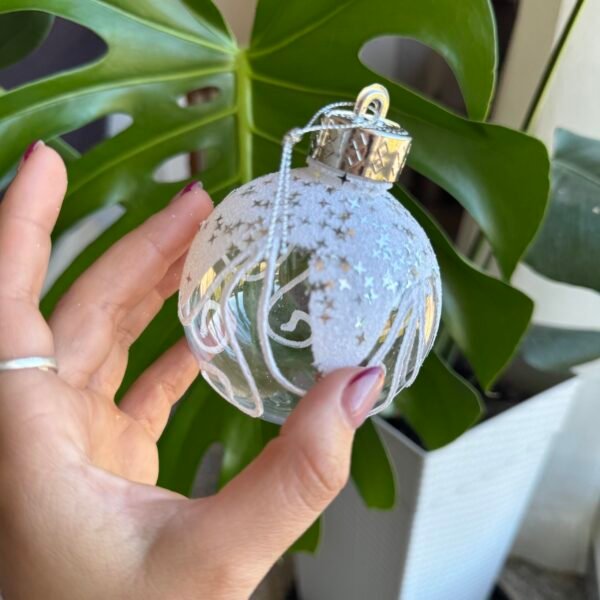 Set x3 bolas transparentes decoradas