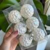 Set x6 bolas de navidad perladas
