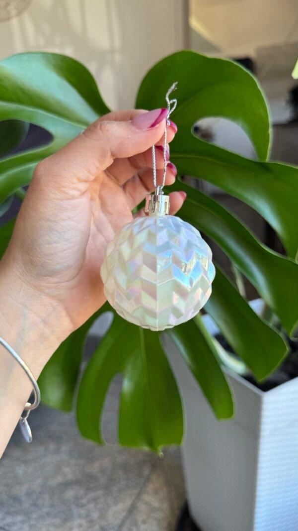 Set x6 bolas de navidad perladas