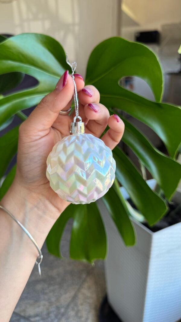 Set x6 bolas de navidad perladas