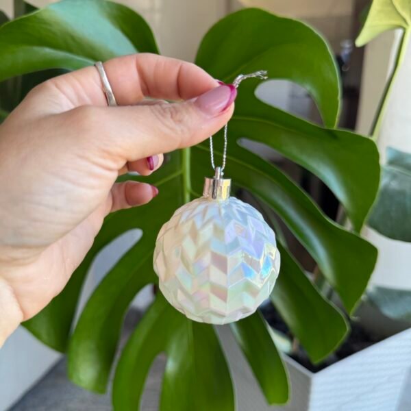 Set x6 bolas de navidad perladas