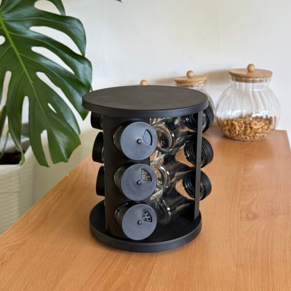 Especiero giratorio 9 piezas negro