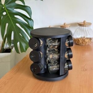Especiero giratorio 9 piezas negro
