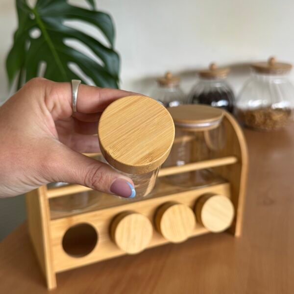 Set especiero x7 bambú