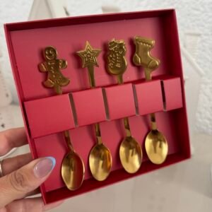 Set x4 cucharas de Navidad Gold