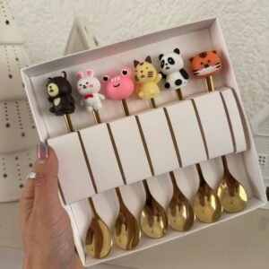 Set x6 cucharas animales