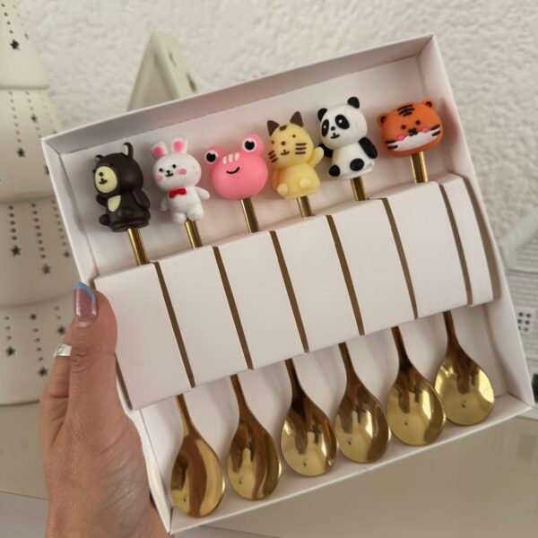 Set x6 cucharas animales