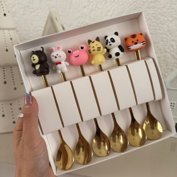 Set x6 cucharas animales