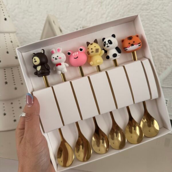 Set x6 cucharas animales