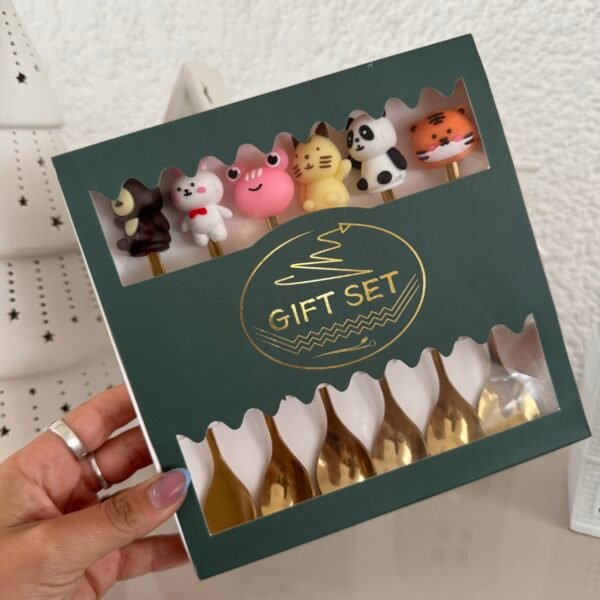 Set x6 cucharas animales