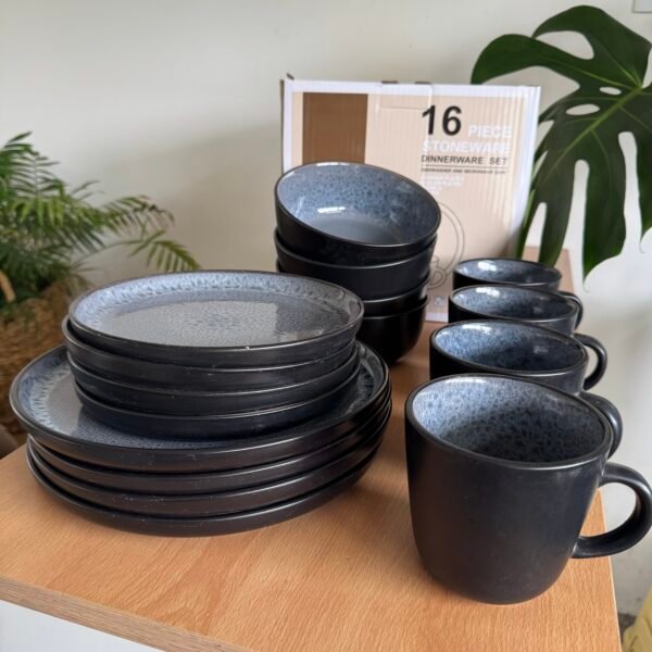 Juego de vajilla Eclipse Gris 16 piezas