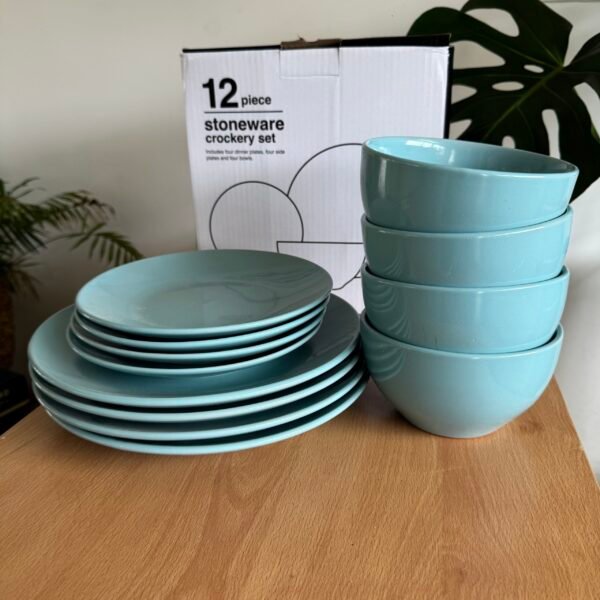 Juego de vajilla 12 piezas cielo