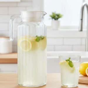 Jarra de vidrio con tapa 1L