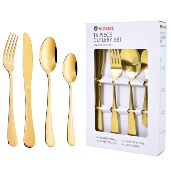 Juego de cubiertos Vigore 16Pcs Dorado