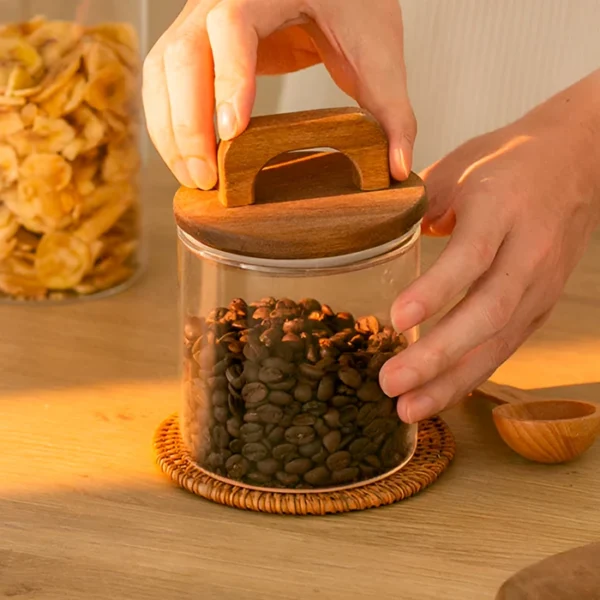 envase-organizador-tapa-de-bambu-con-manija-14652-53-54-55-fb-10x10- Set x3 Recipiente Multiuso de Vidrio con Tapa y Asa de Bambú