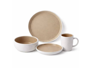 Juego de vajilla 16 piezas Capsula Essenza Blanco&Beige