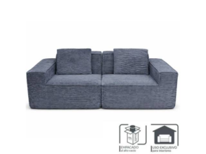 Sofa de espuma comprimida 2 cuerpos