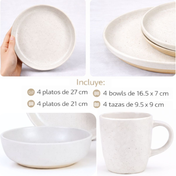 Jego de Vajilla 16 piezas Cannes Capsua Essenza