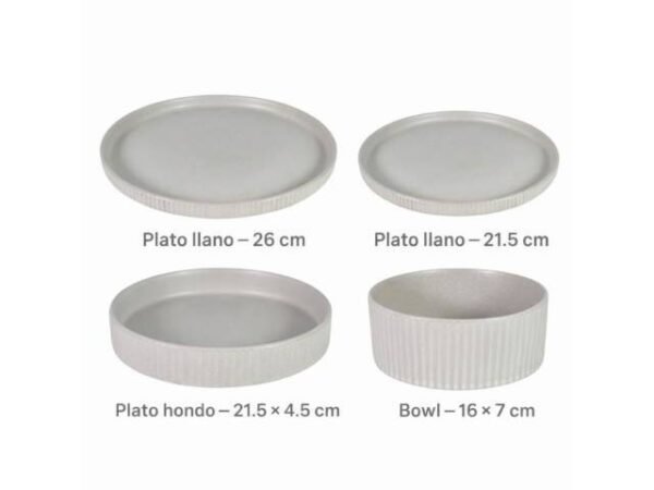 Juego de vajilla Portofino 16 piezas Capsua Essenza