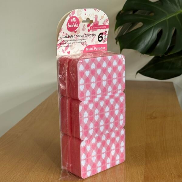 Set de esponjas estampadas x6 rosa