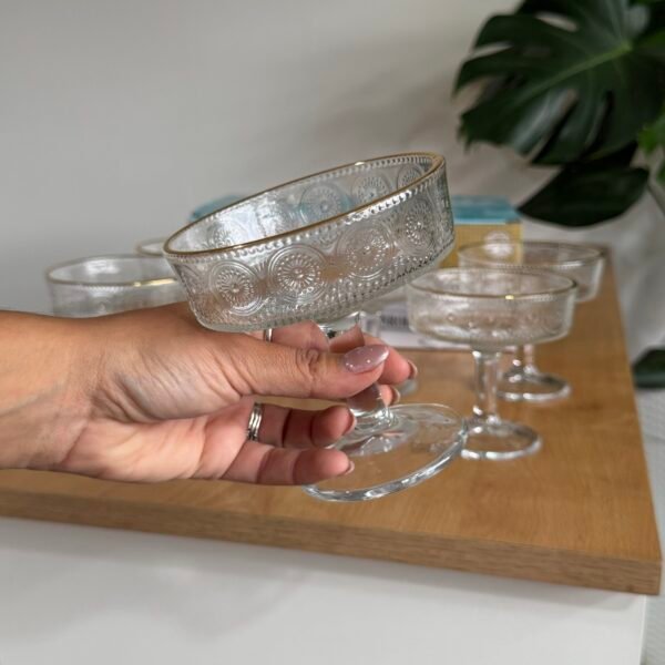 Set x6 copas de postre Mándala Gold