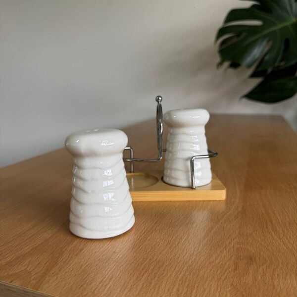 Sal pimentero de cerámica base Bambu