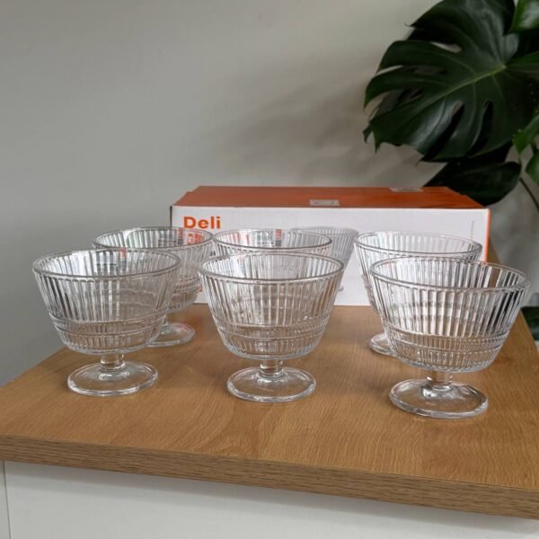 Set x6 Copas para postre Silver
