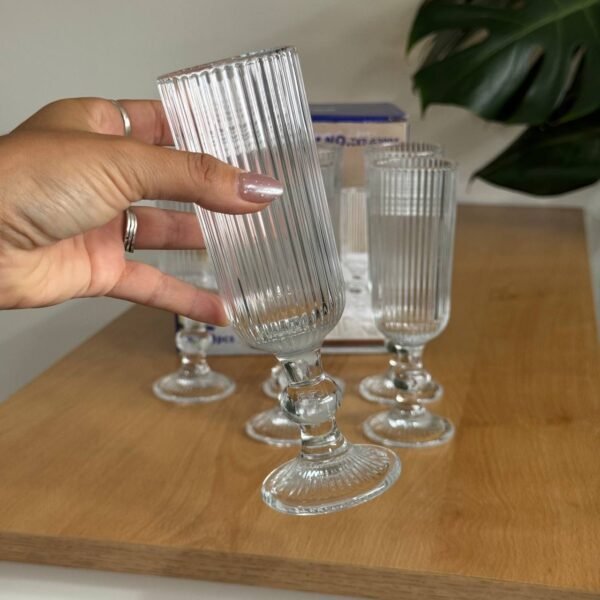 Set x6 copas Flute Silver