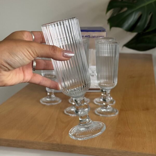 Set x6 copas Flute Silver