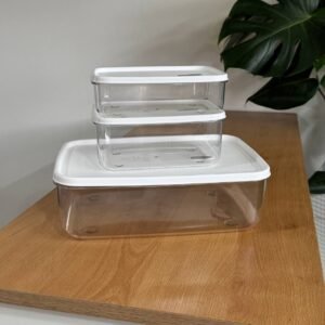 Recipiente de acrilico x3 unidades