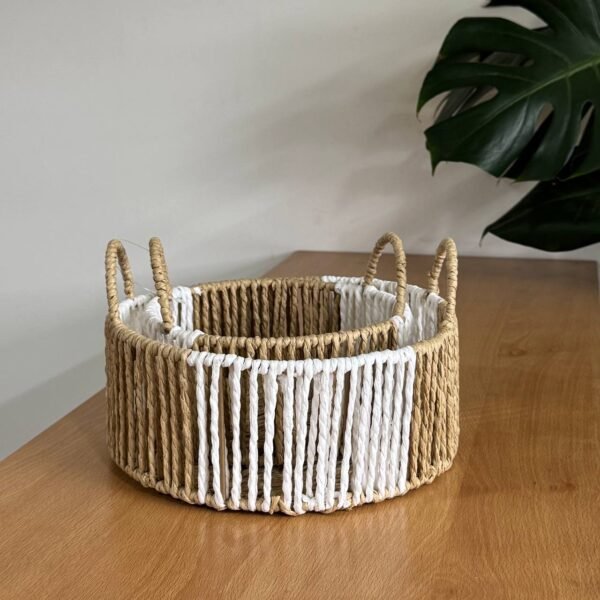 Set de canastas tejidas x2 unidades