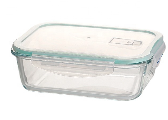 Set x3 recipientes de vidrio rectangulares