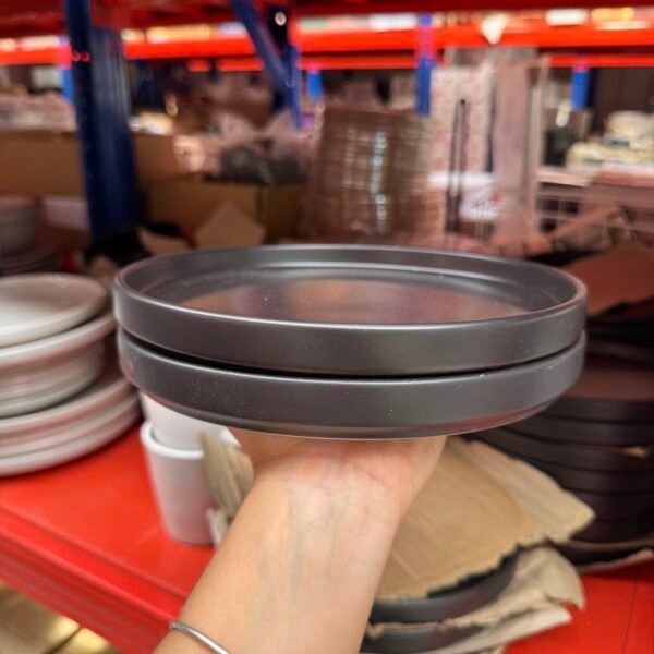 Set X2 platos Negros 20cm